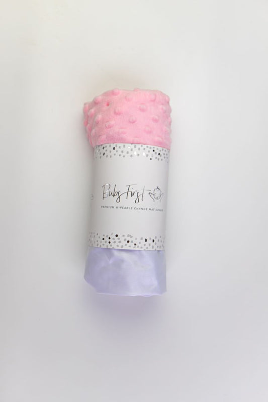 EOFY Bundle: Candy Pink and Cloud Grey Change Mat Covers + FREE Baby Wipes Case