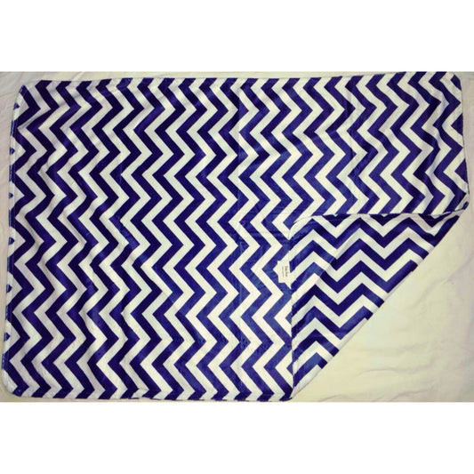 Navy Chevron Minky Baby Blanket