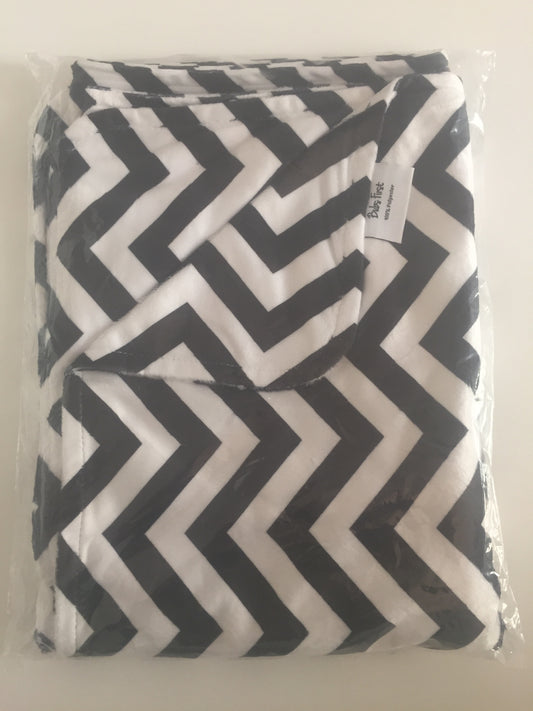 Black Chevron Minky Baby Blanket