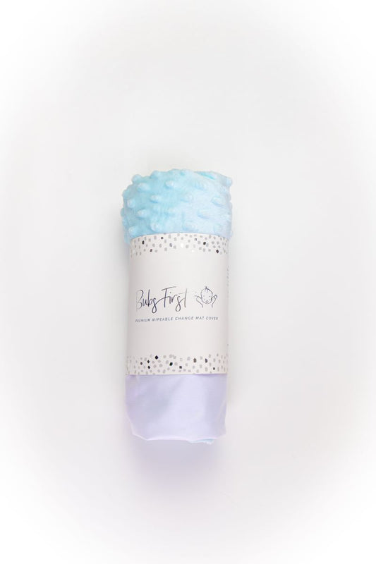 EOFY Bundle – Baby Blue & Cloud Grey Change Mat Covers + FREE Wipes Case