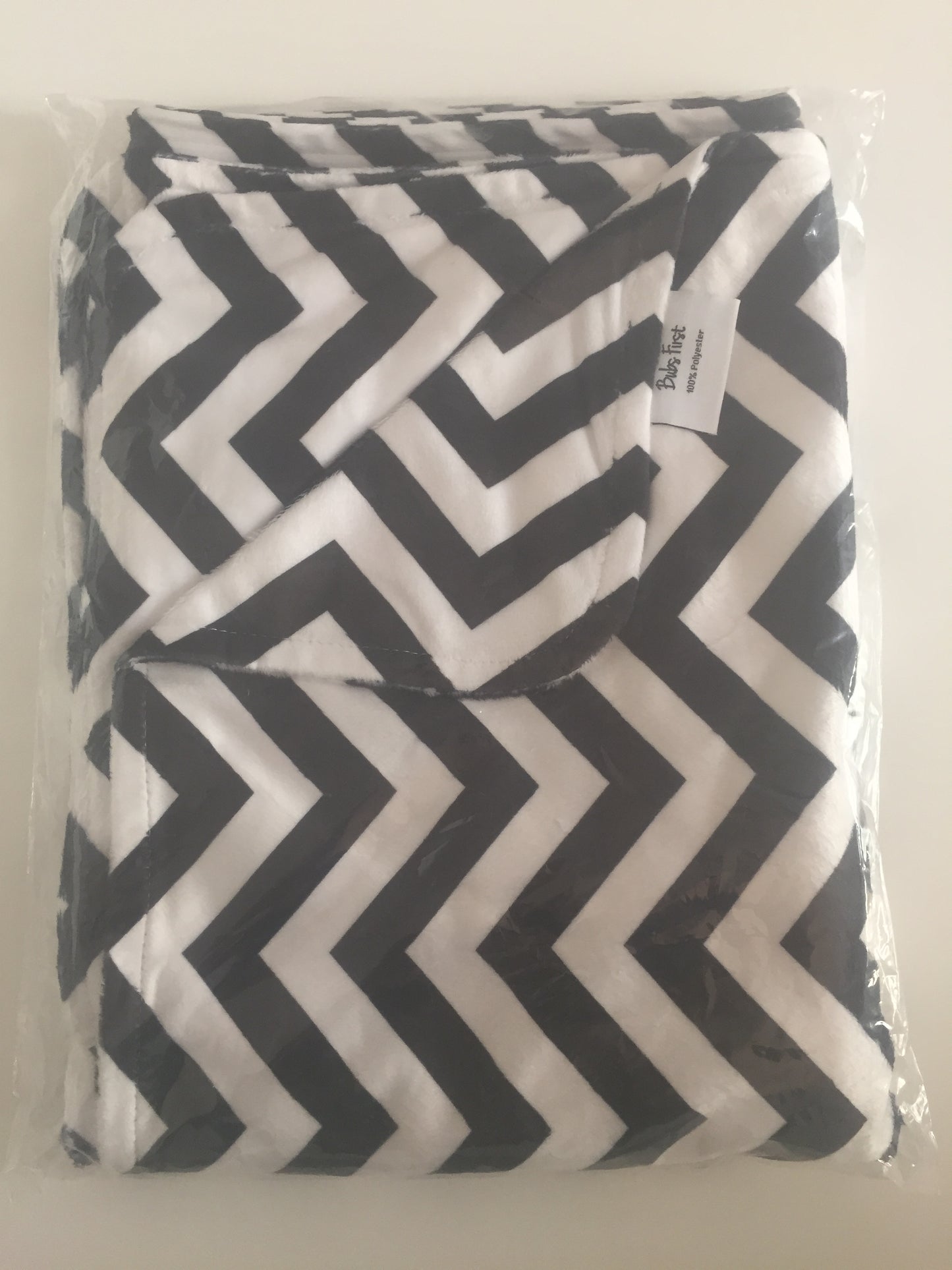 Black Chevron Minky Baby Blanket