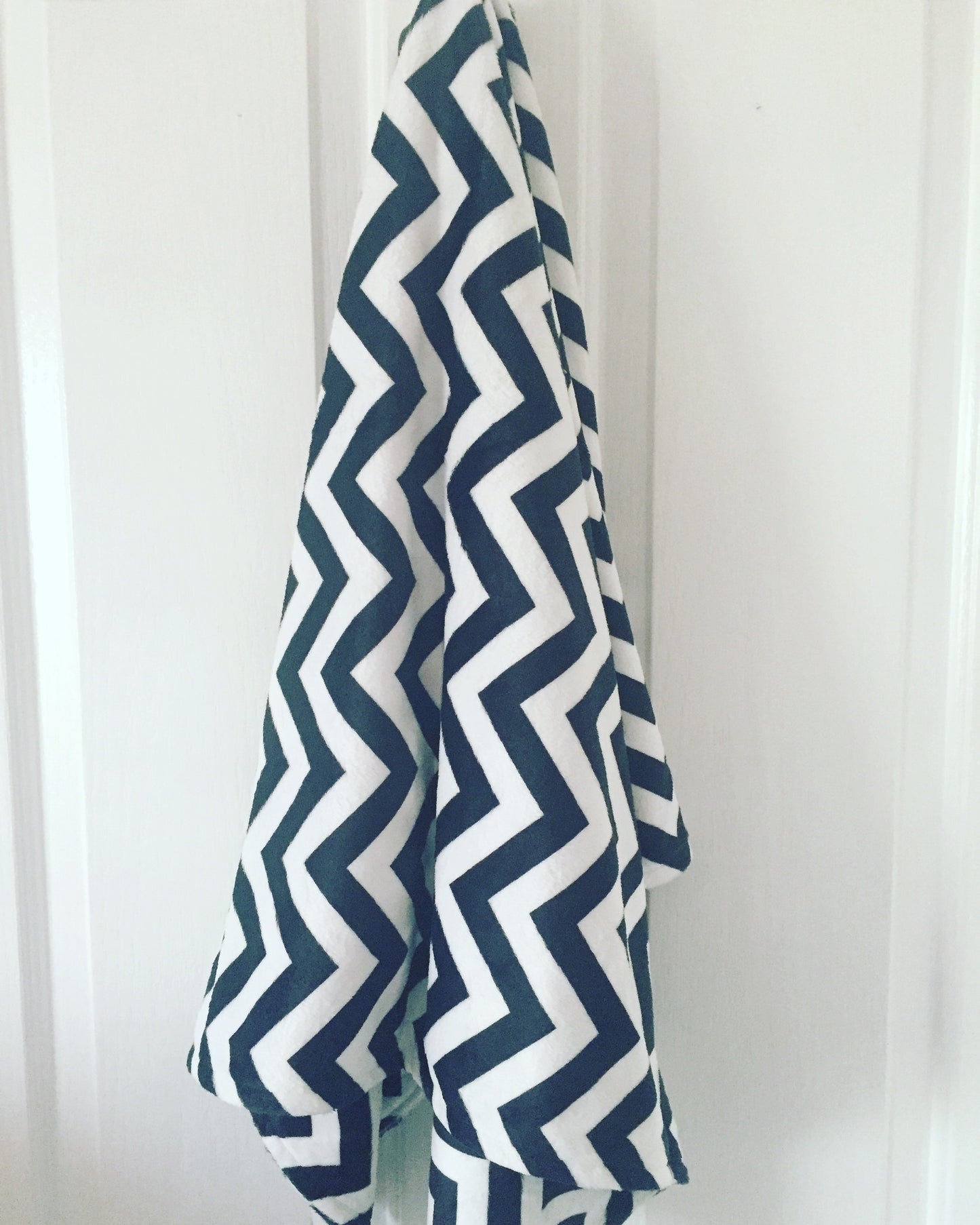 Black Chevron Minky Baby Blanket